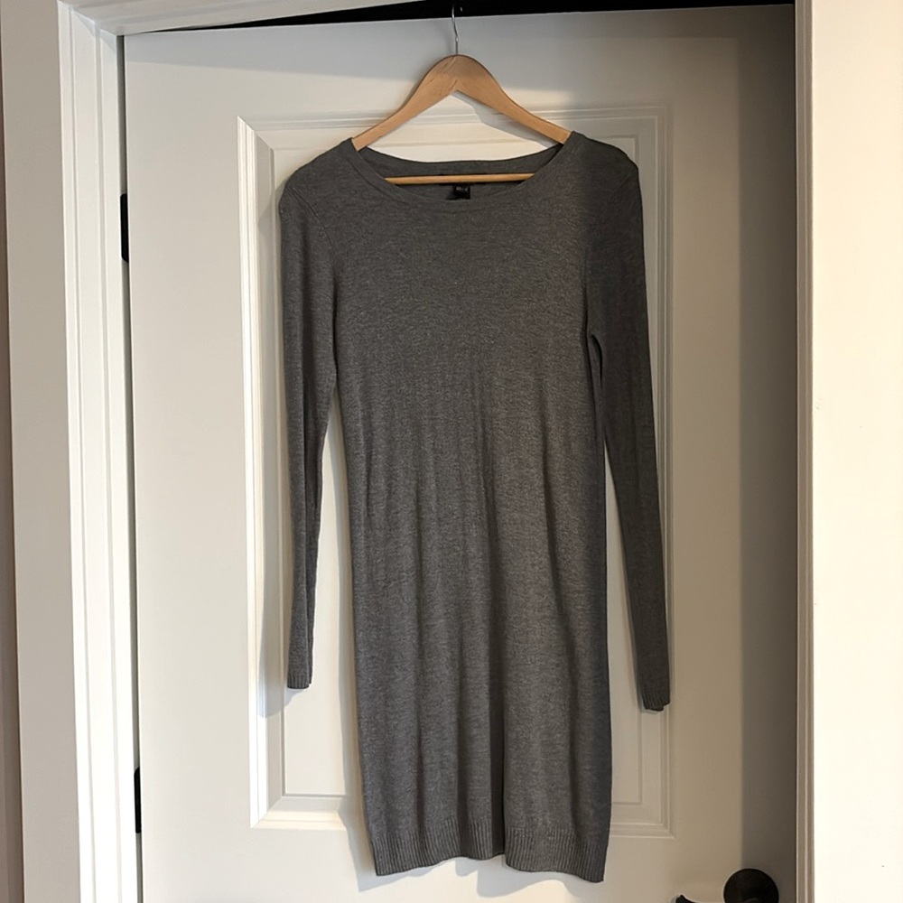 Long sleeve xs wool gray dress